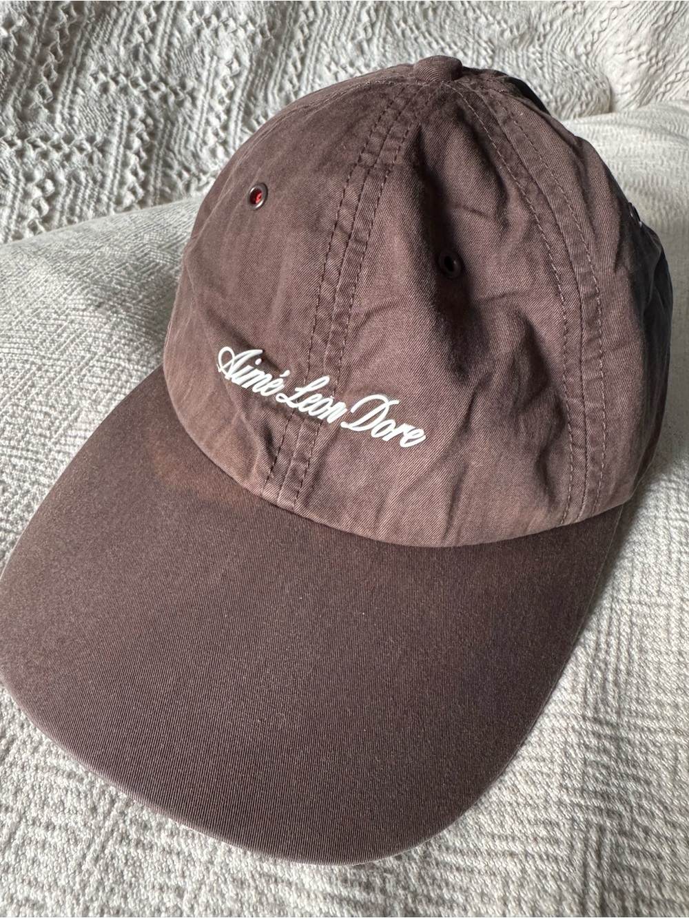 Aime Leon Dore Script Classic Cap Hat Brown $60